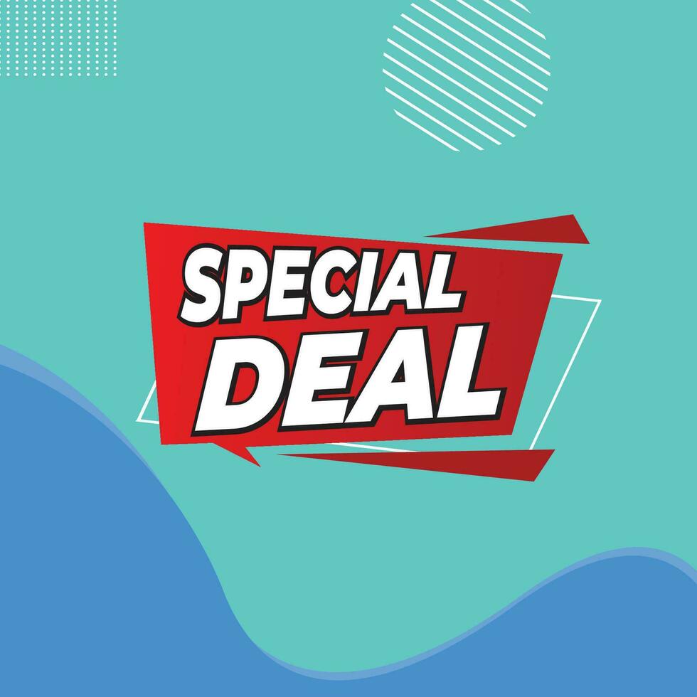 Special deal offer label design vector