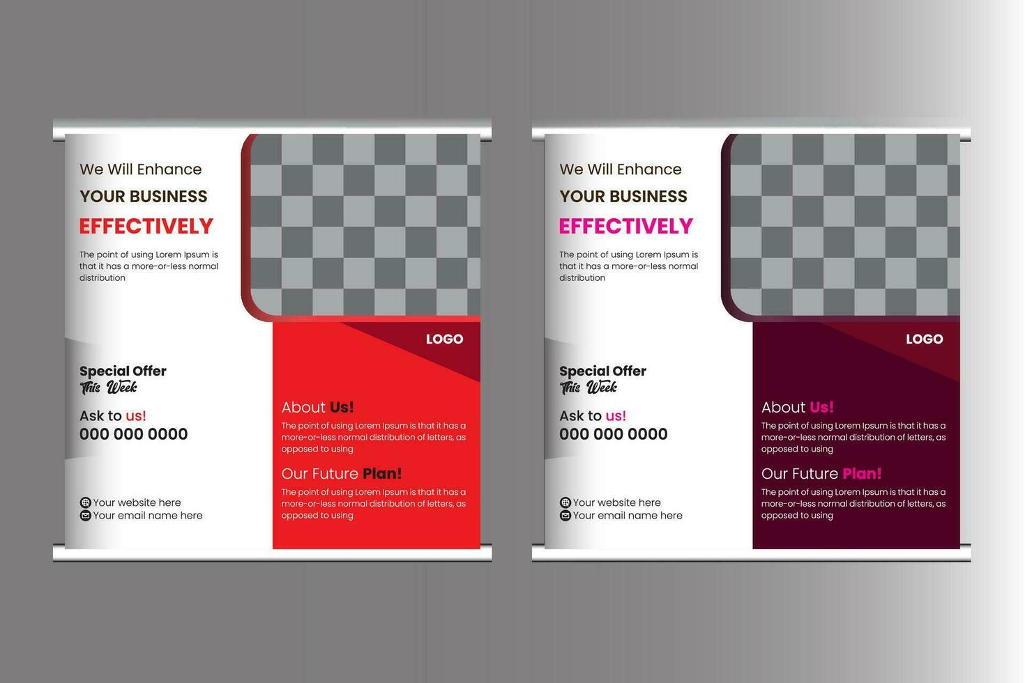 Social media post template vector