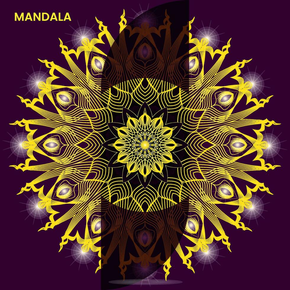 mandala modelo para textil a impresión Listo vector