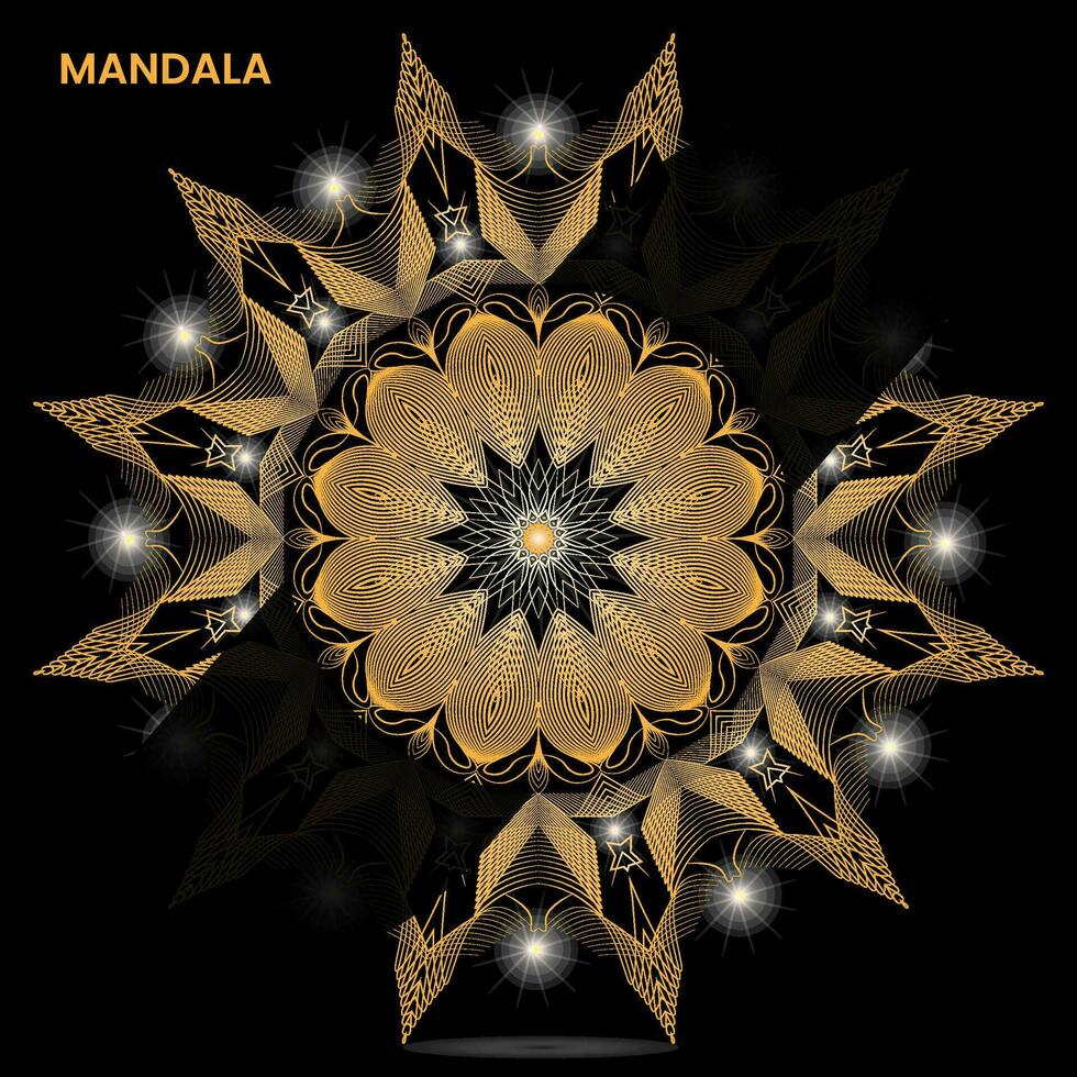 mandala modelo para textil a impresión Listo vector