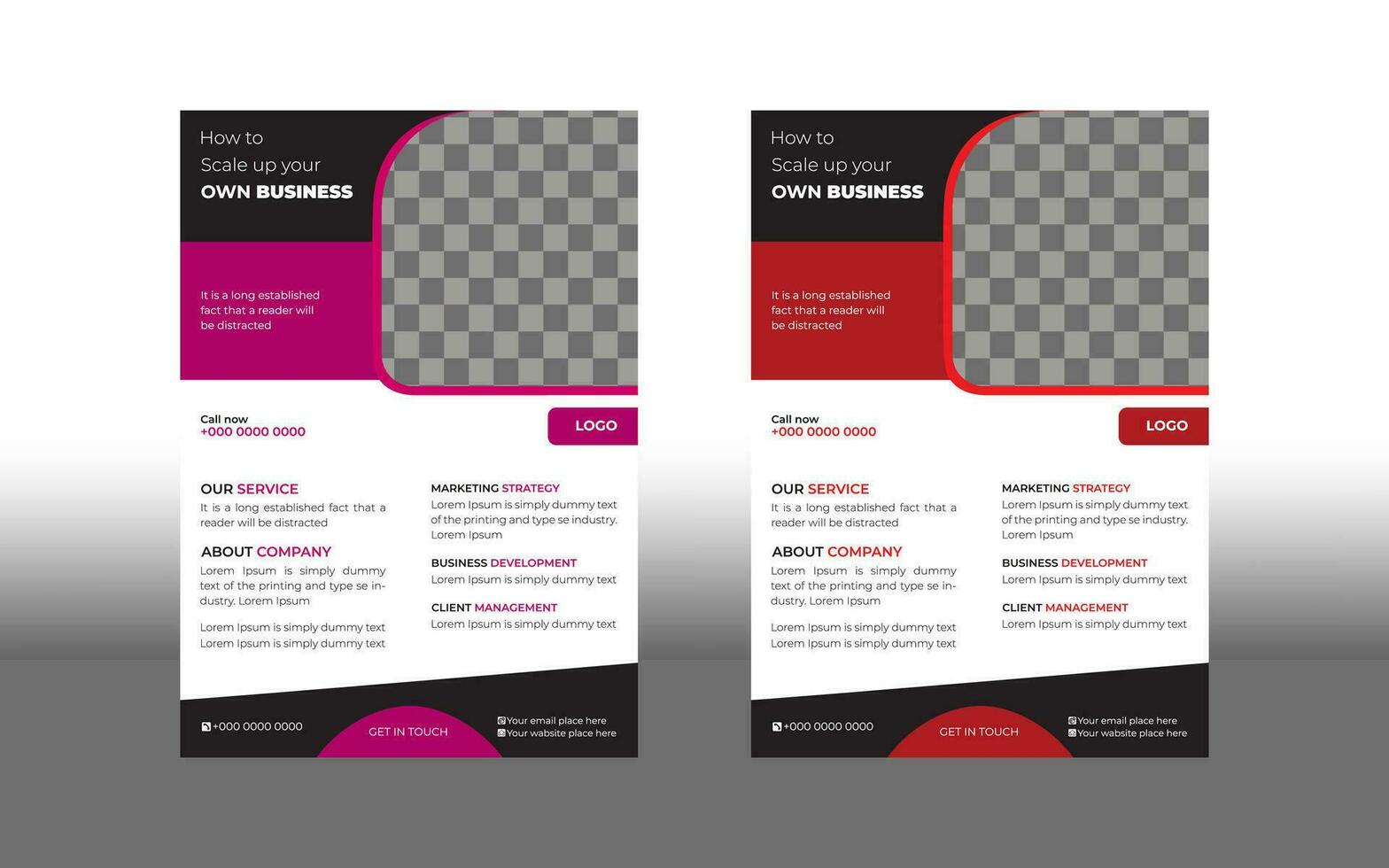 Corporate business flyer template to print ready vector