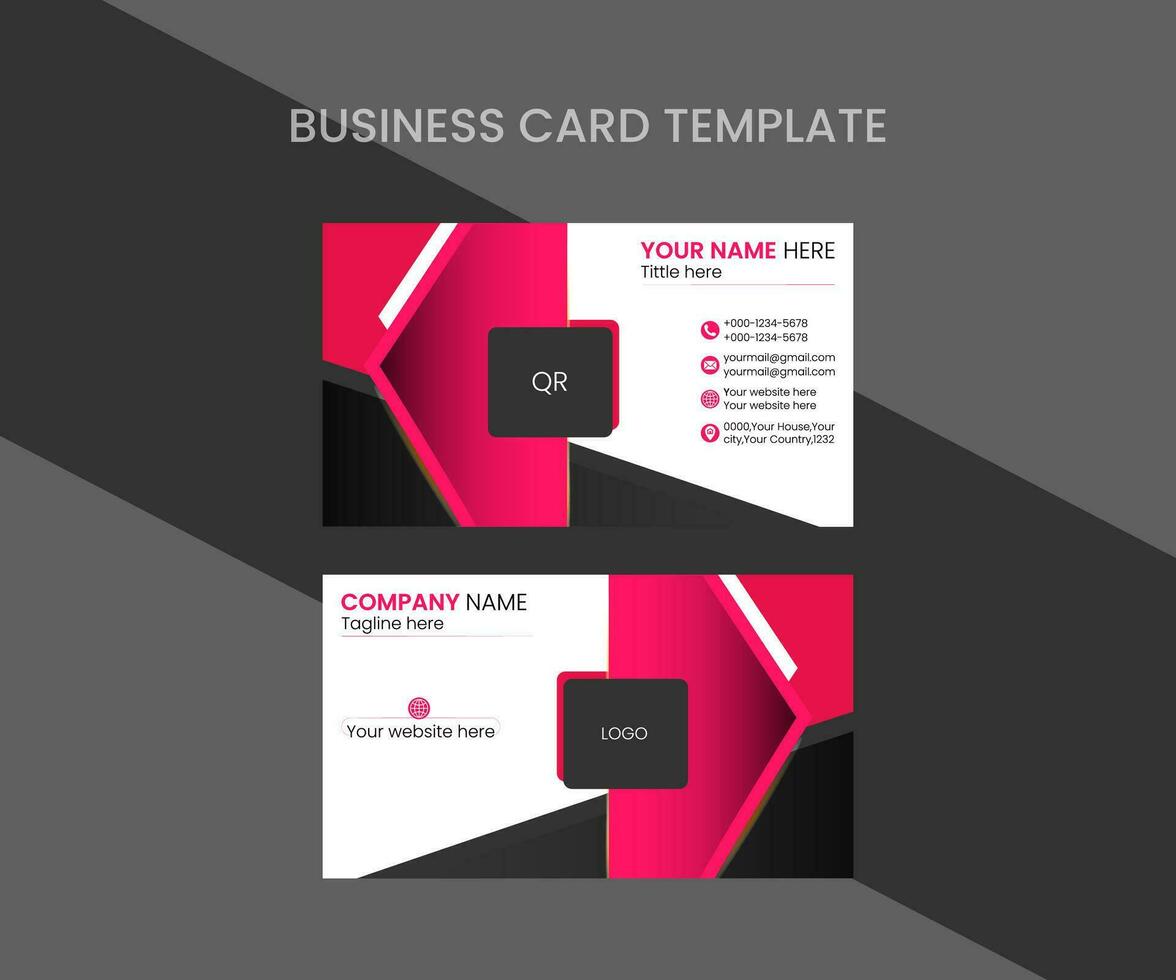 moderno y creativo negocio tarjeta a impresión Listo vector