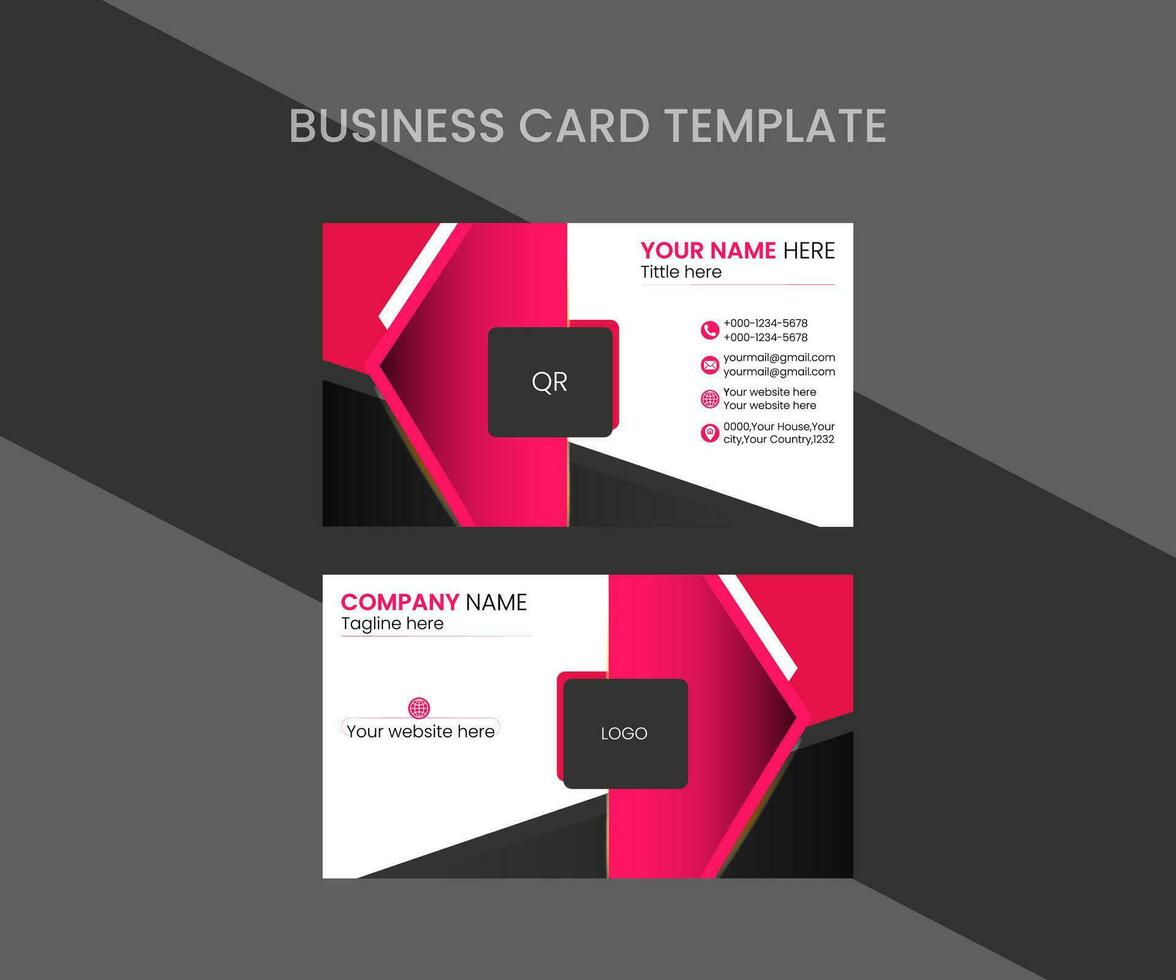 Modern and creative business card to print ready vector