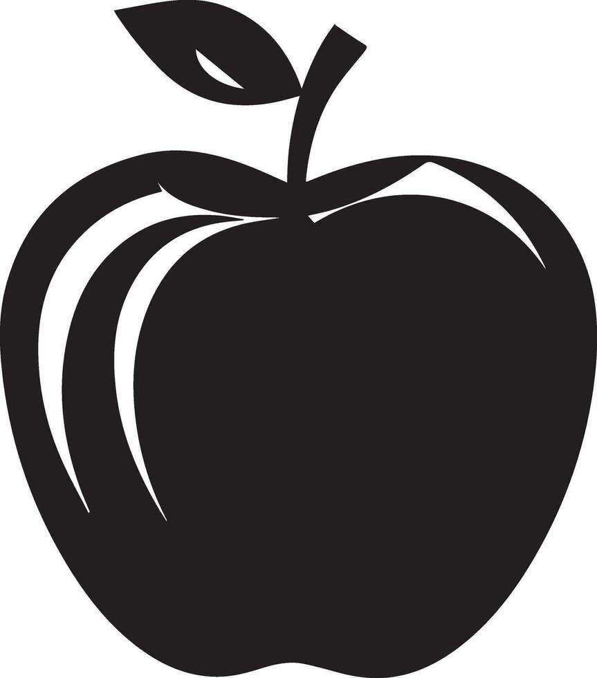 Apple Black And White, Vector Template Set for Cutting and Printing