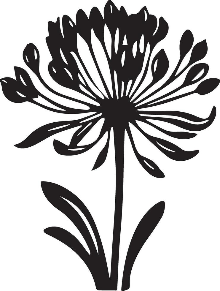 Black And White Vector Pattern Flowers To Cut And Print