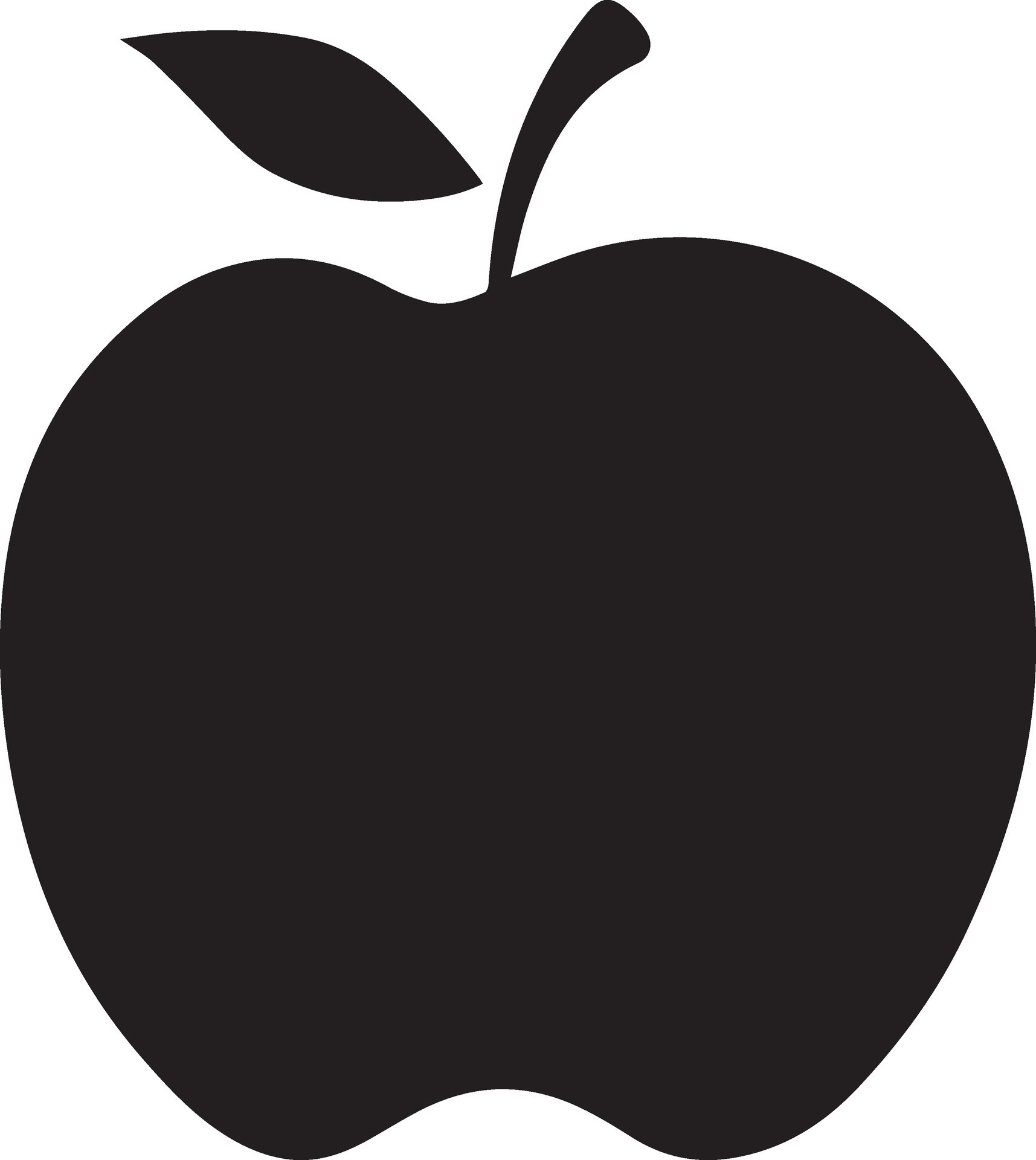 Apple Black and White Vector Template for Cut and Print 25535759 Vector