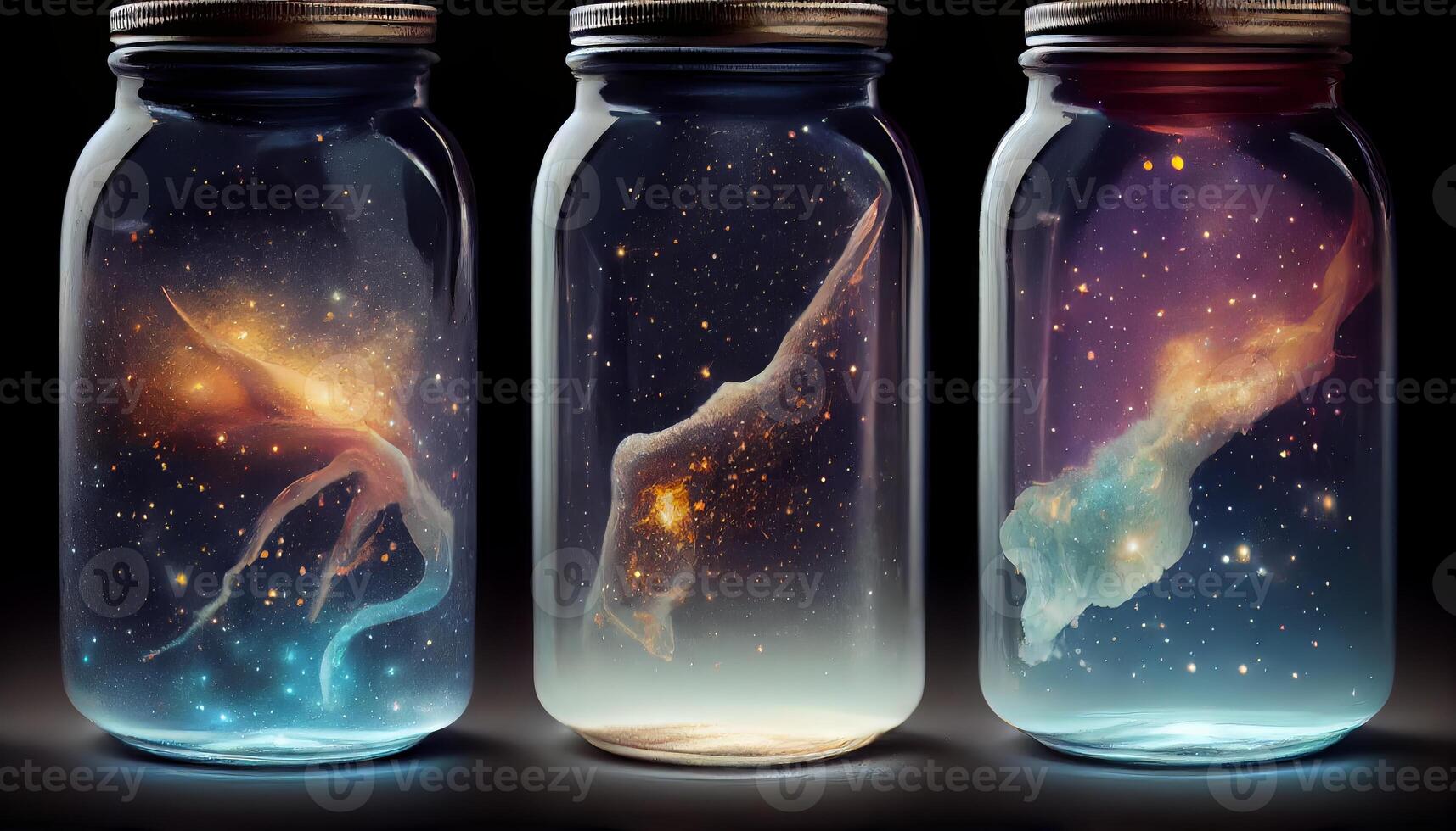 Bottle Jar Glass Glassware Silhouette with Ambient Space Night