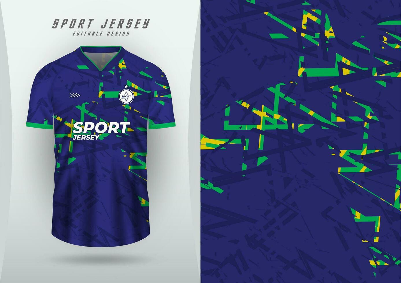 Background for sports jersey, soccer jersey, running jersey, racing jersey, blue-green-yellow grunge pattern. vector