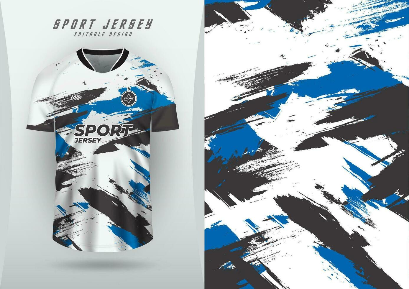 background for sports jersey soccer jersey running jersey racing jersey brush pattern black and blue white background vector