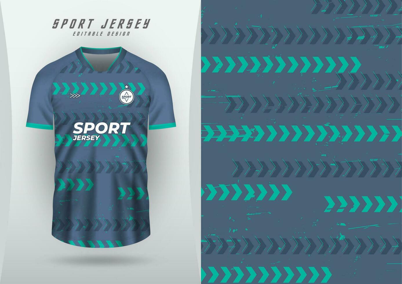 Background for sports jersey, soccer jersey, running jersey, racing jersey, pattern, mint green arrows, dark gray tones. vector