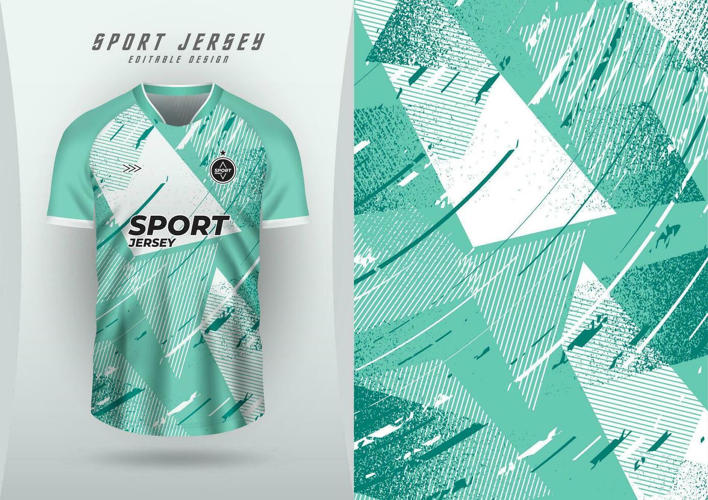 antecedentes para Deportes jersey, fútbol jersey, corriendo jersey, carreras jersey, patrón, menta verde tono grano. vector