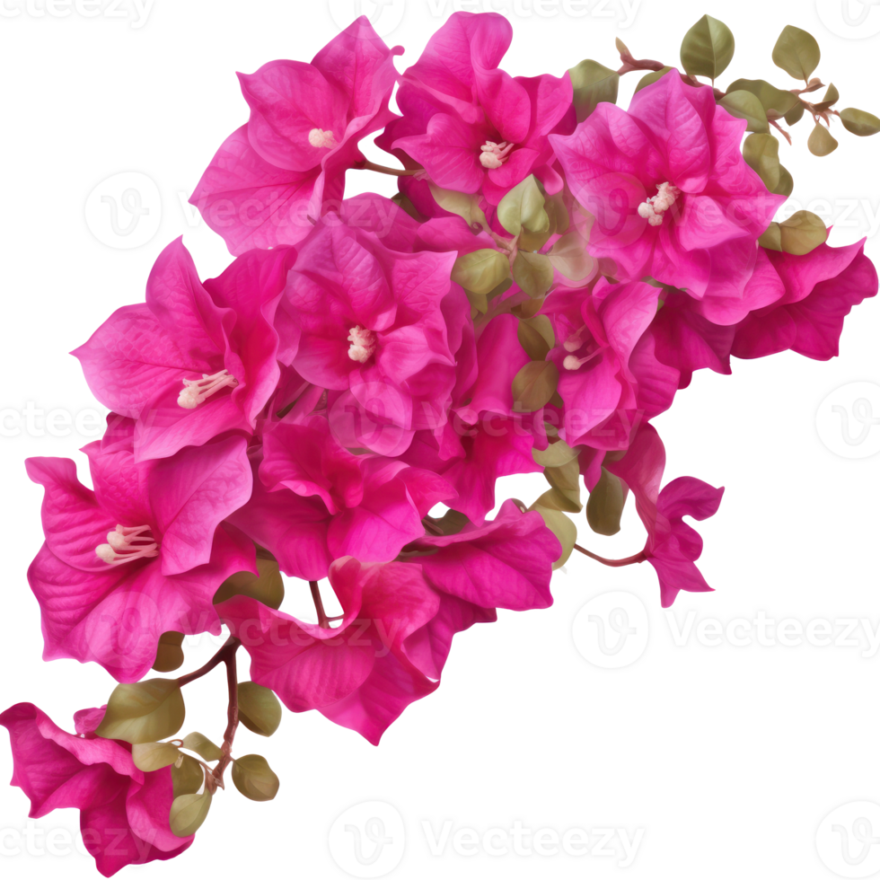 Pink Bougainvillea plants, Illustration png