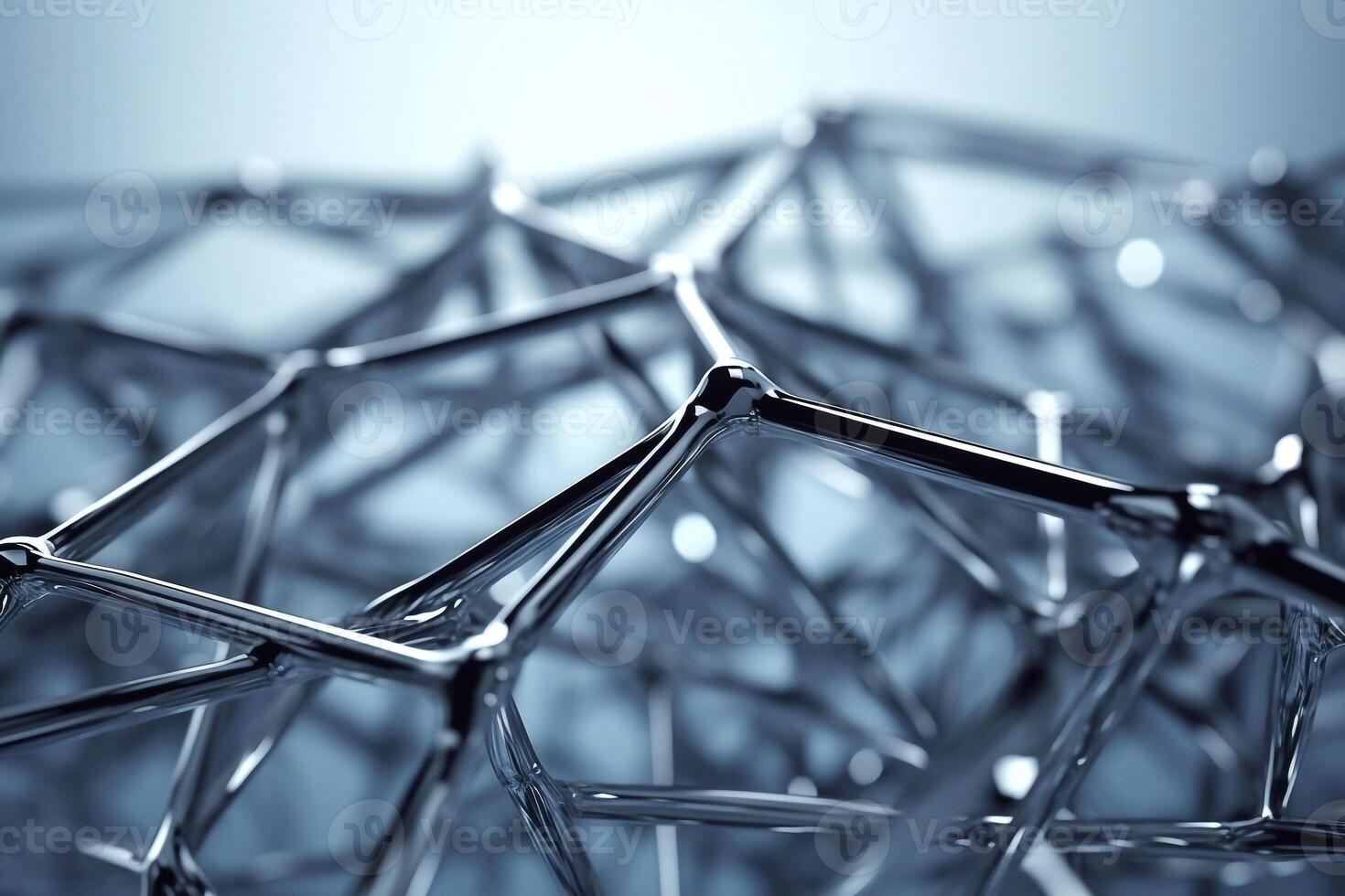 Futuristic glass plexus 3d background in sci-fi connection structure. photo