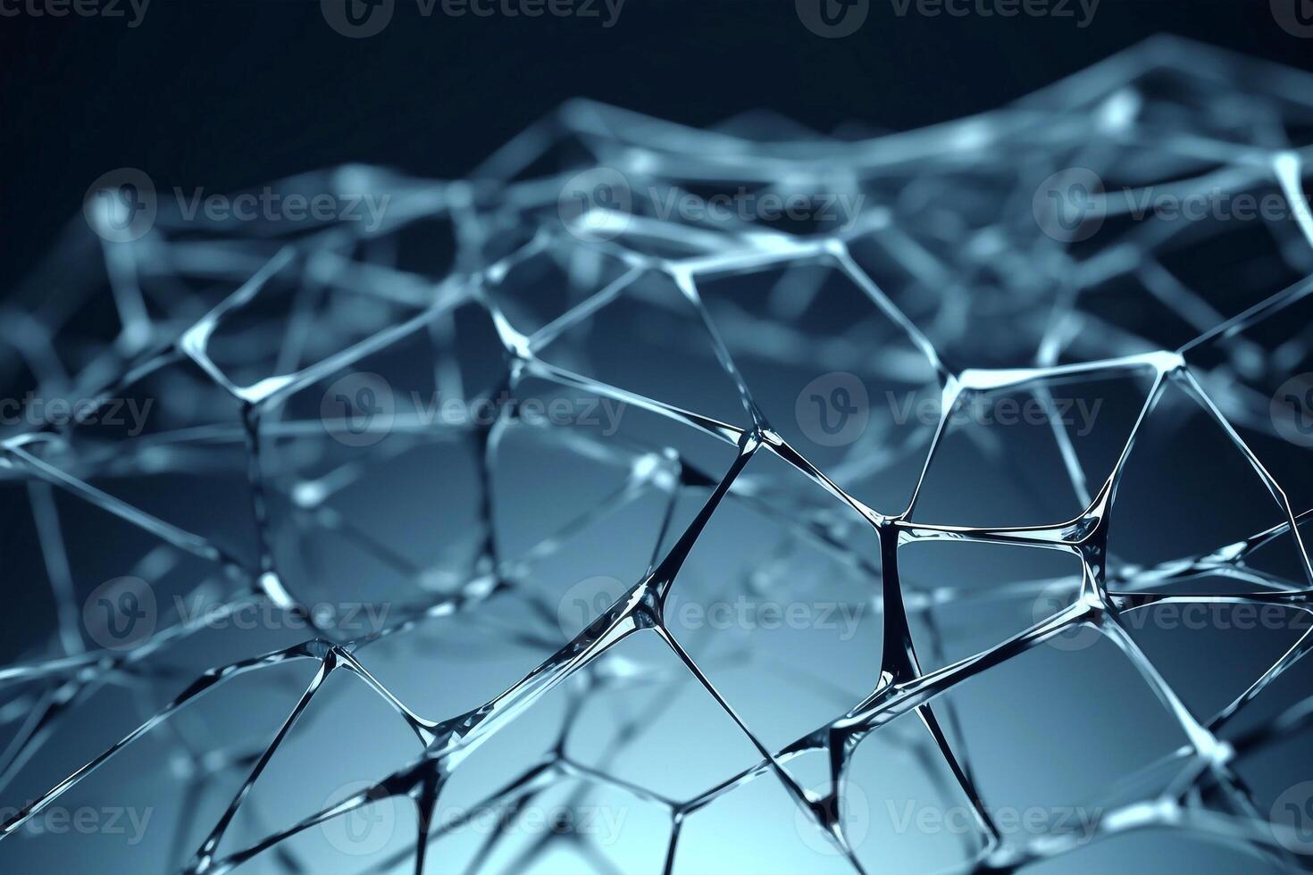 Futuristic glass plexus strucutre 3d background. photo