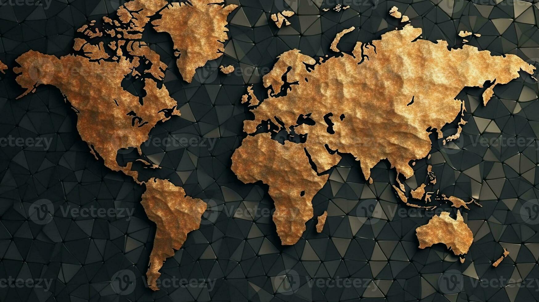 World map abstract texture surface background. Generative AI. photo