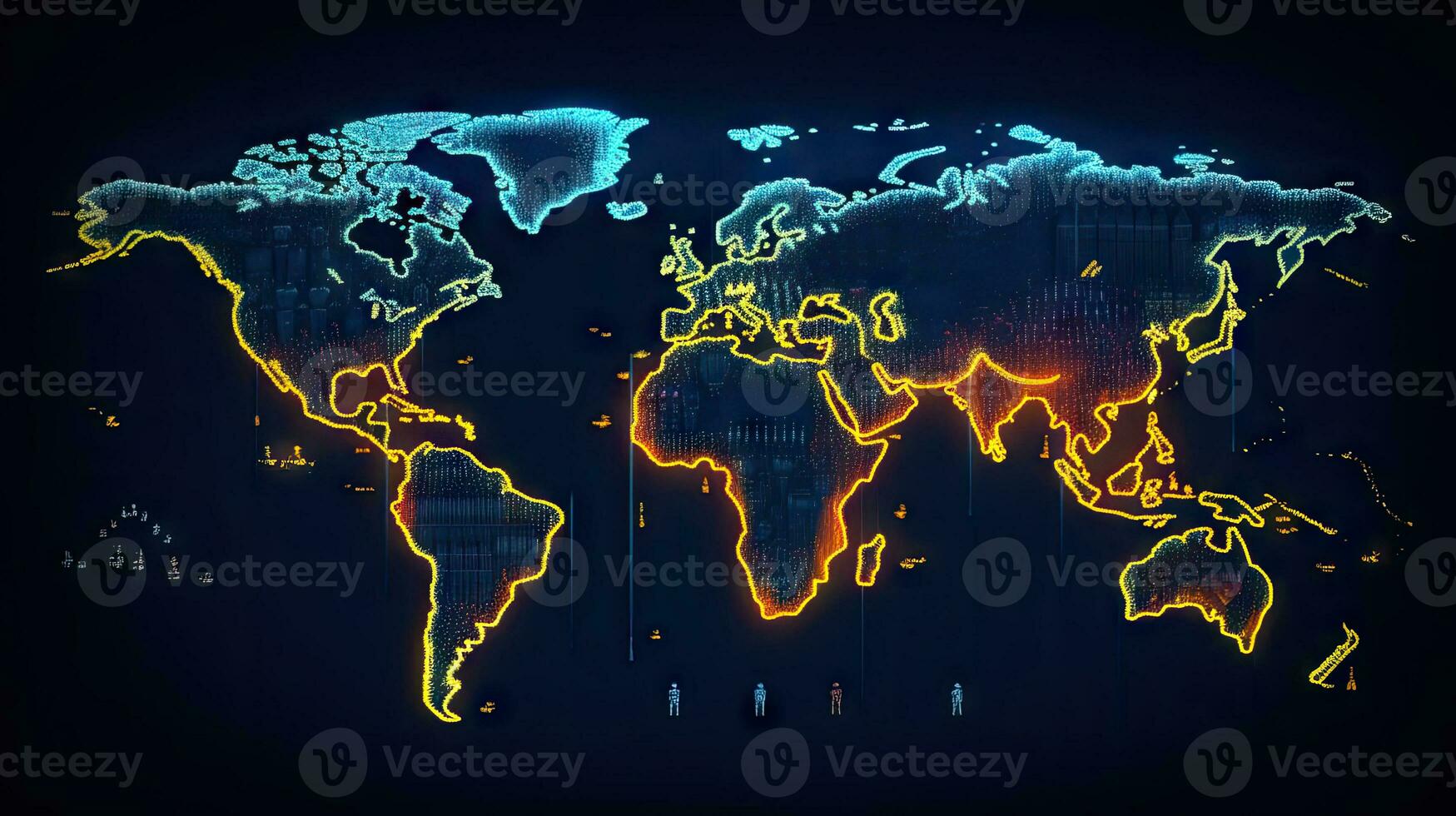 mundo mapa extranjeros antecedentes. generativo ai. foto