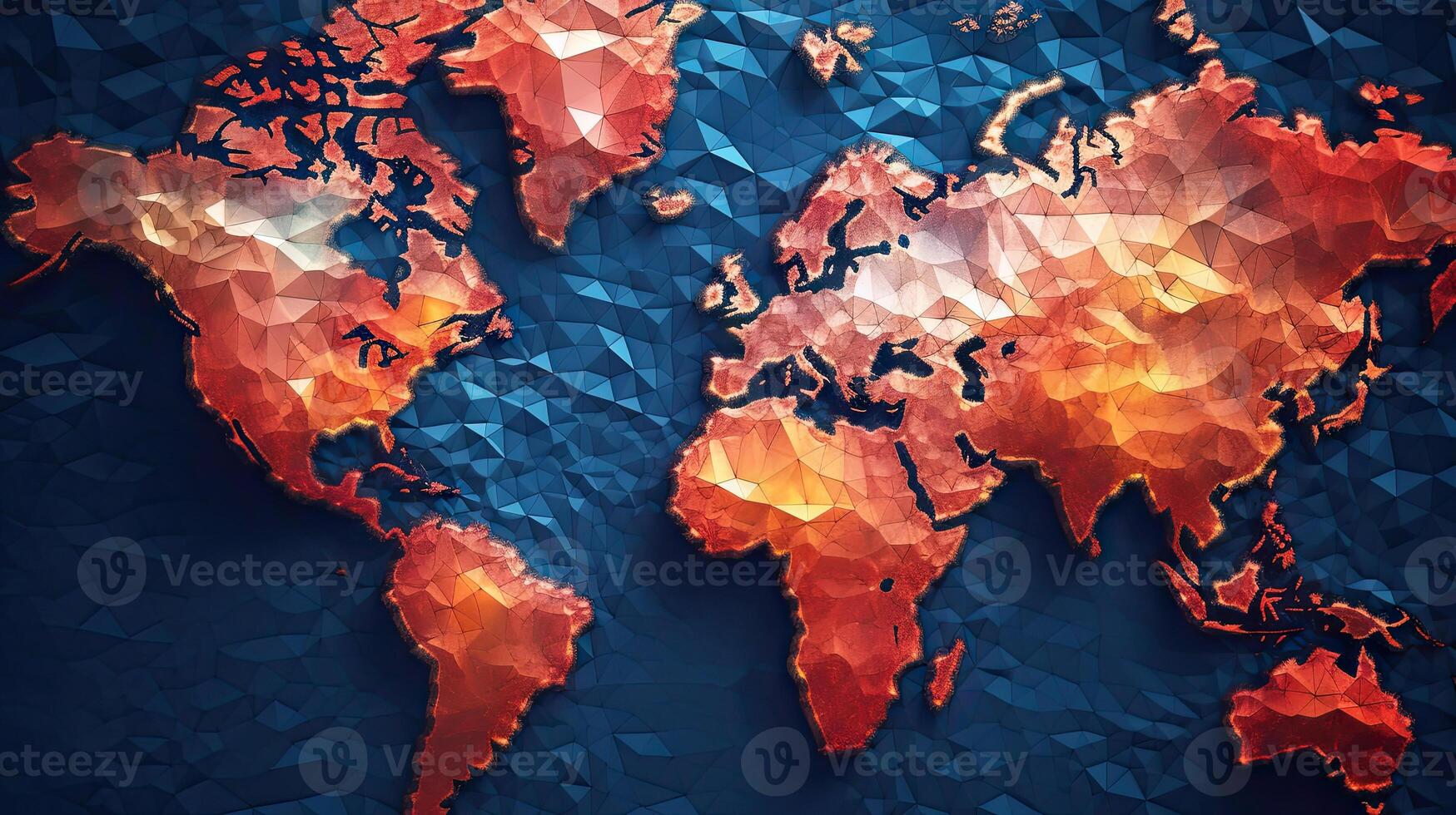 World map abstract texture surface background. Generative AI. photo