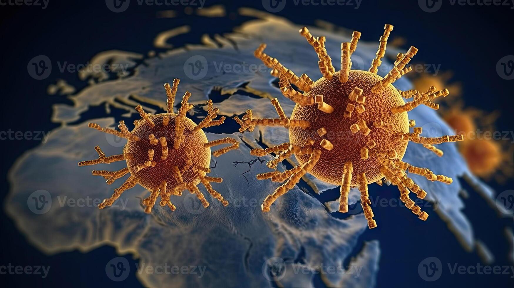 World map virus pandemia background. . photo