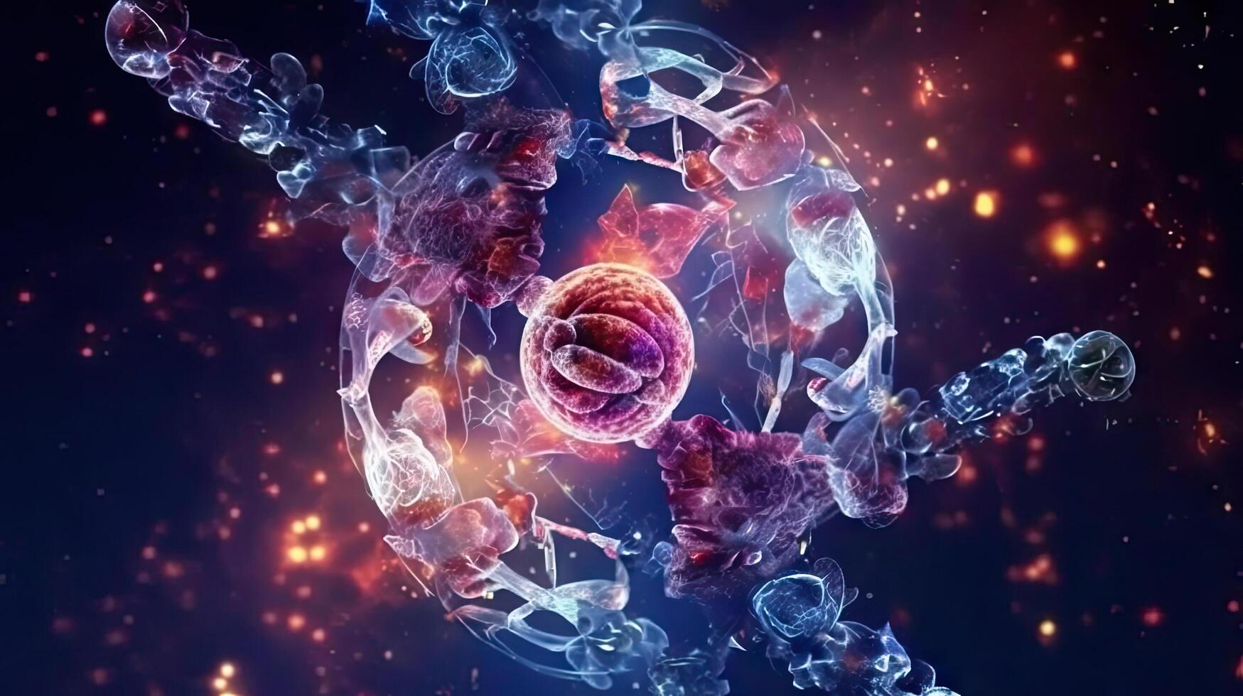 Human cell biology DNA molecular structure. . photo