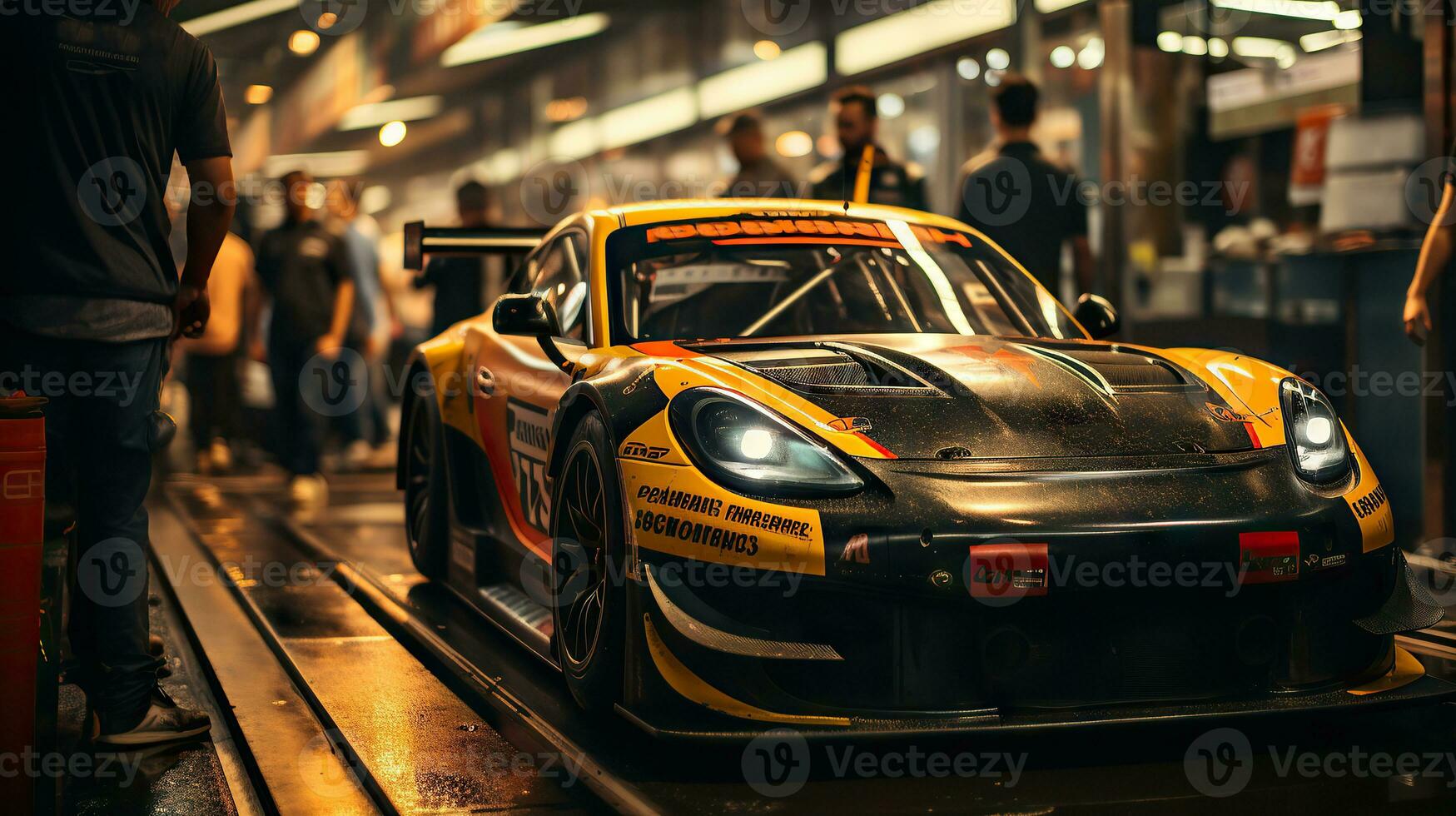 Car racing in Bangkok, Thailand. Generative AI. photo