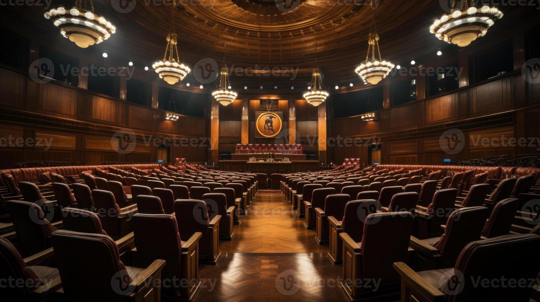 The auditorium with rows of seats, conference hall. . photo