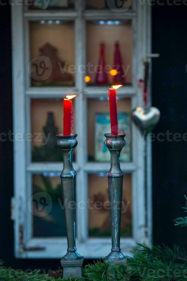 velas en el jardin foto