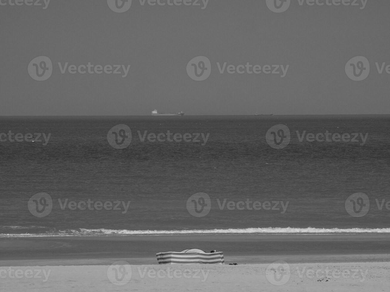 the beach of De Haan at the north sea photo