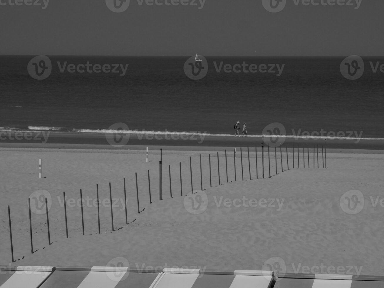 the beach of De Haan in Belgium photo