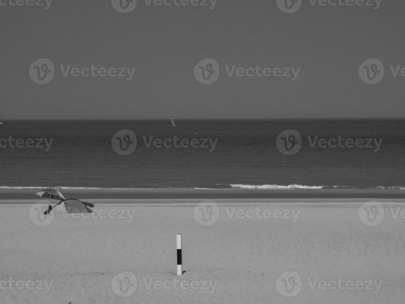 the beach of De Haan in Belgium photo