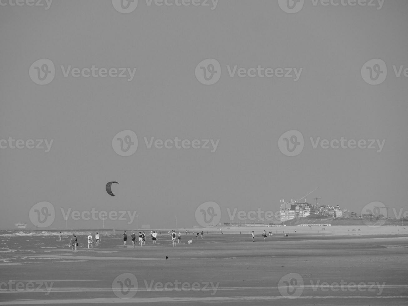 the beach of De Haan in Belgium photo