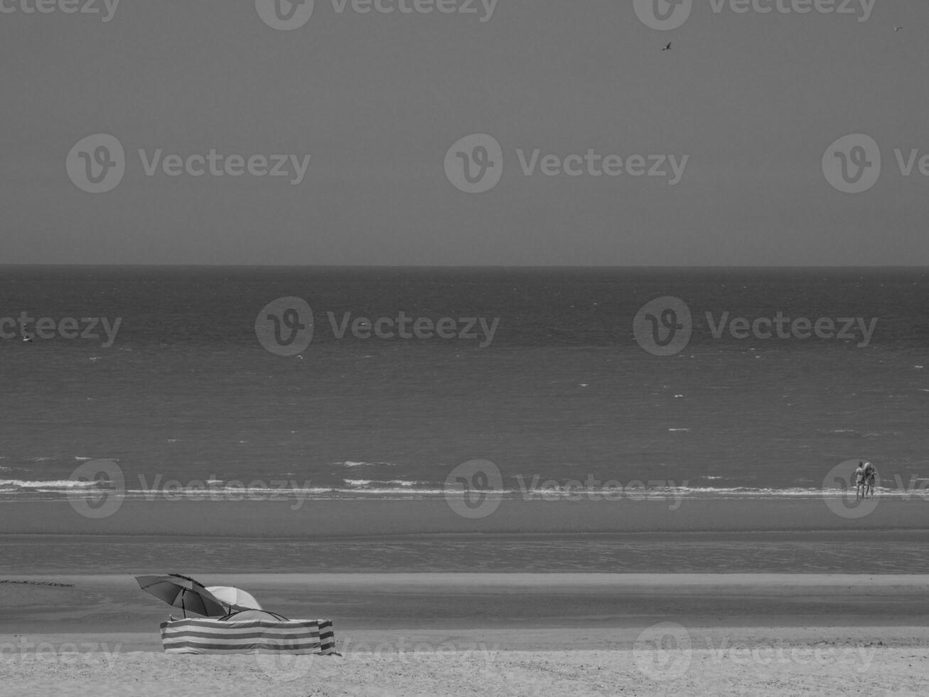 the beach of De Haan in Belgium photo