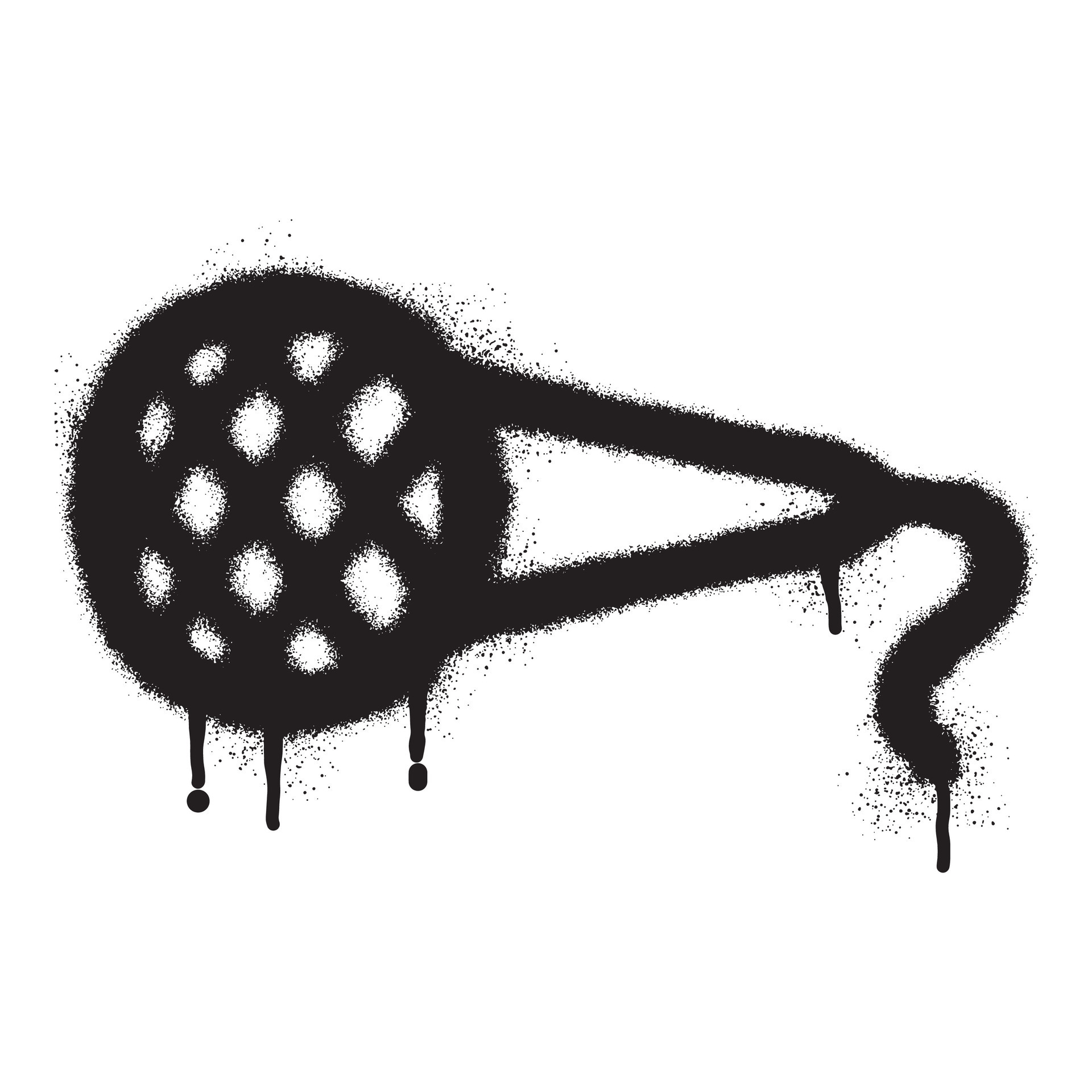 Microphone graffiti with black spray paint 25546832 Vector Art at Vecteezy