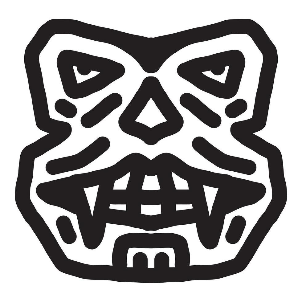 Indonesian traditional culture barong mask vector