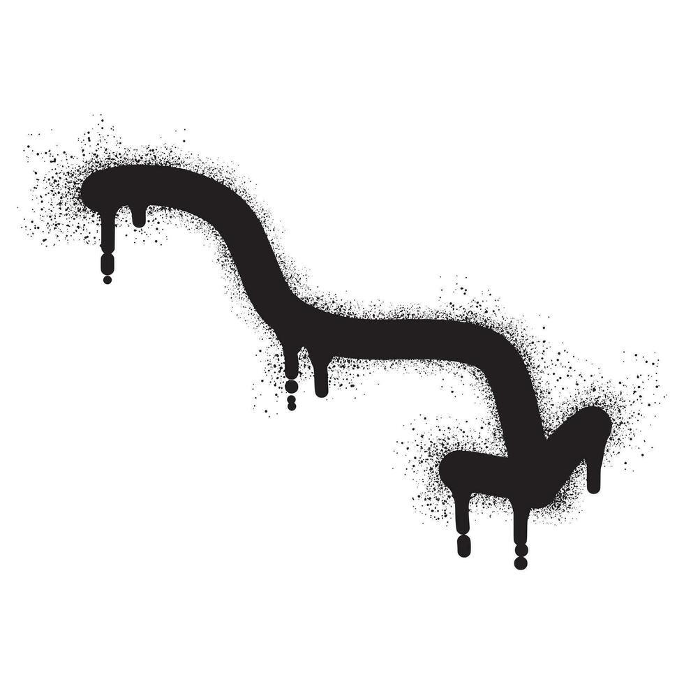 flecha icono pintada con negro rociar pintar vector