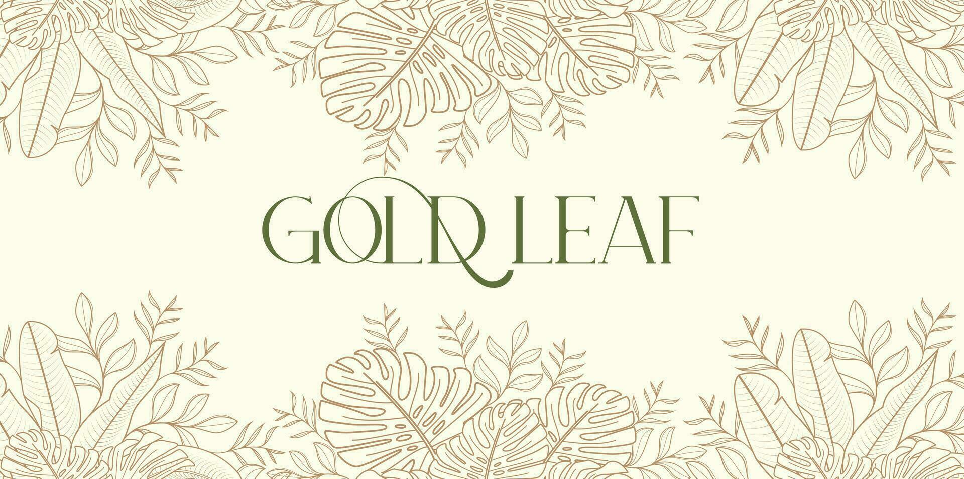 natural leaf background vector thin line natural soft colors