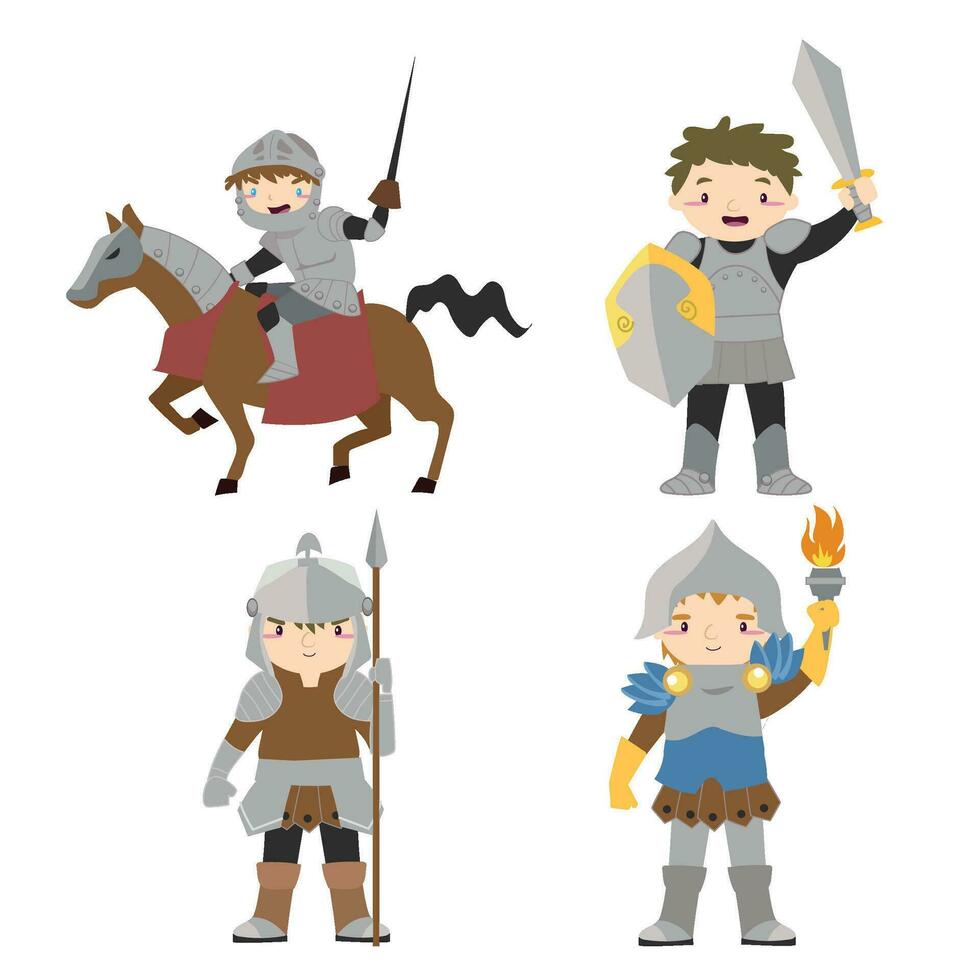 medieval cuento de hadas personaje. Reino tema. vector archivo