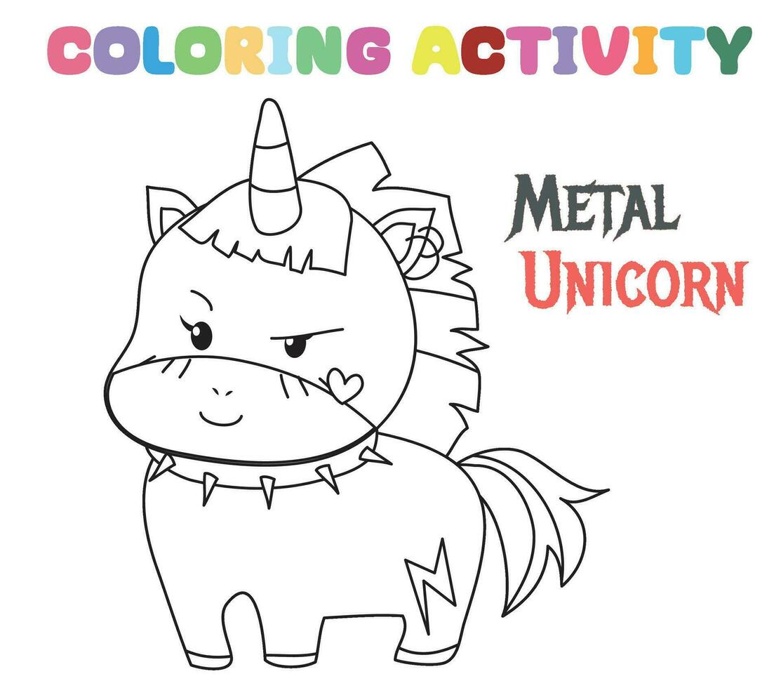 colorante unicornio hoja de cálculo página. divertido actividad para niños. educativo imprimible colorante hoja de cálculo. colorante actividad para niños. vector ilustración.