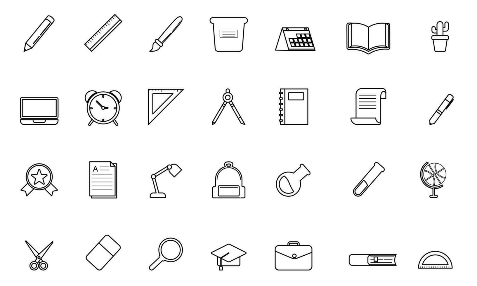 Outline study icon vector