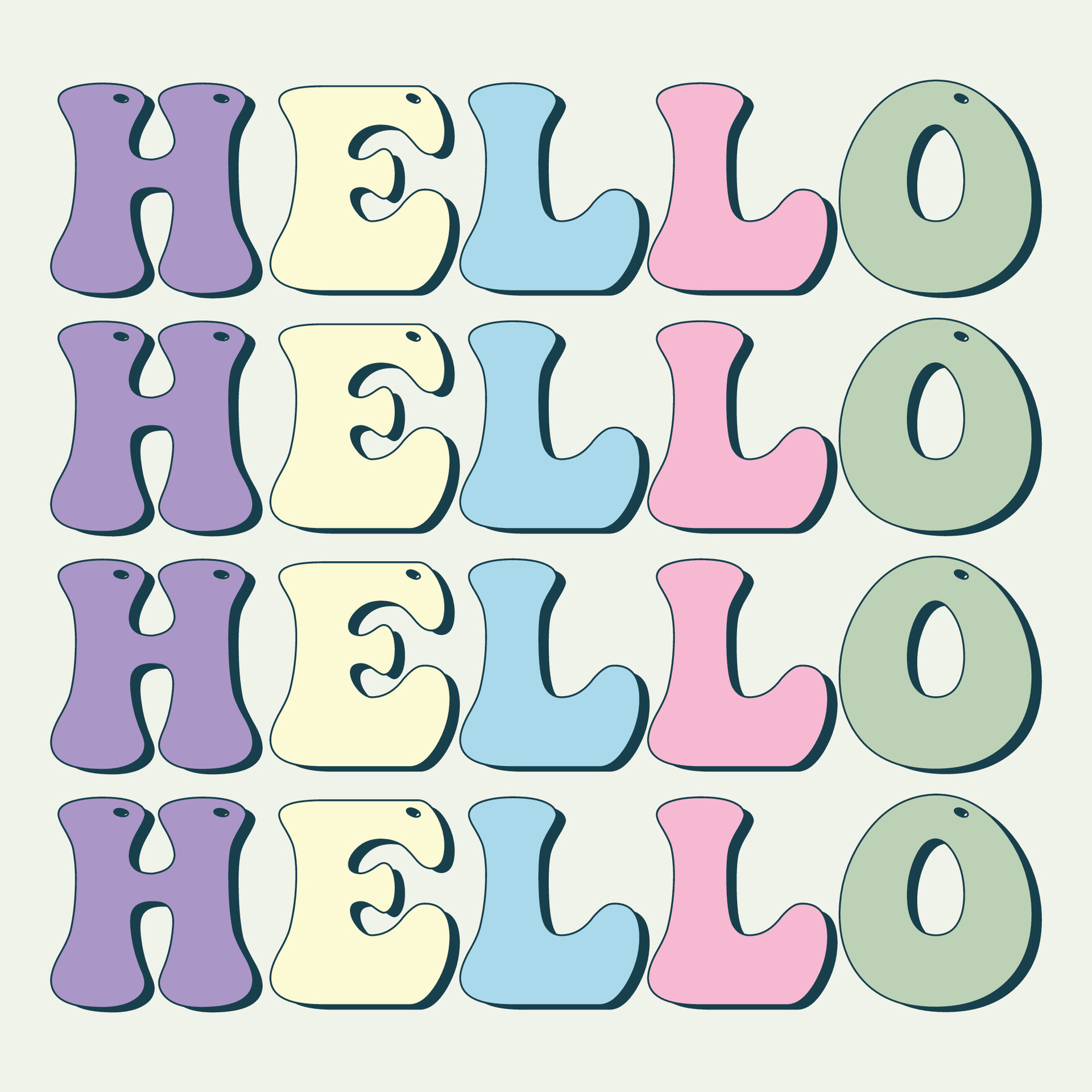 Hello Vector Hand Drawn Lettering Isolated On White Background Hello Vector Hand Drawn Lettering Isolated On White Background