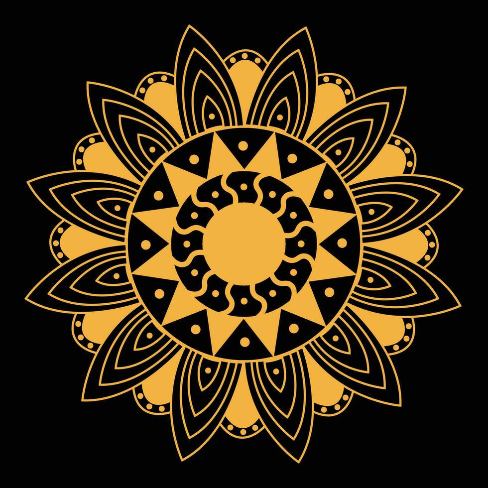 Mandala. Ethnic decorative element. Hand drawn backdrop. Islam, Arabic, Indian, ottoman motifs. vector