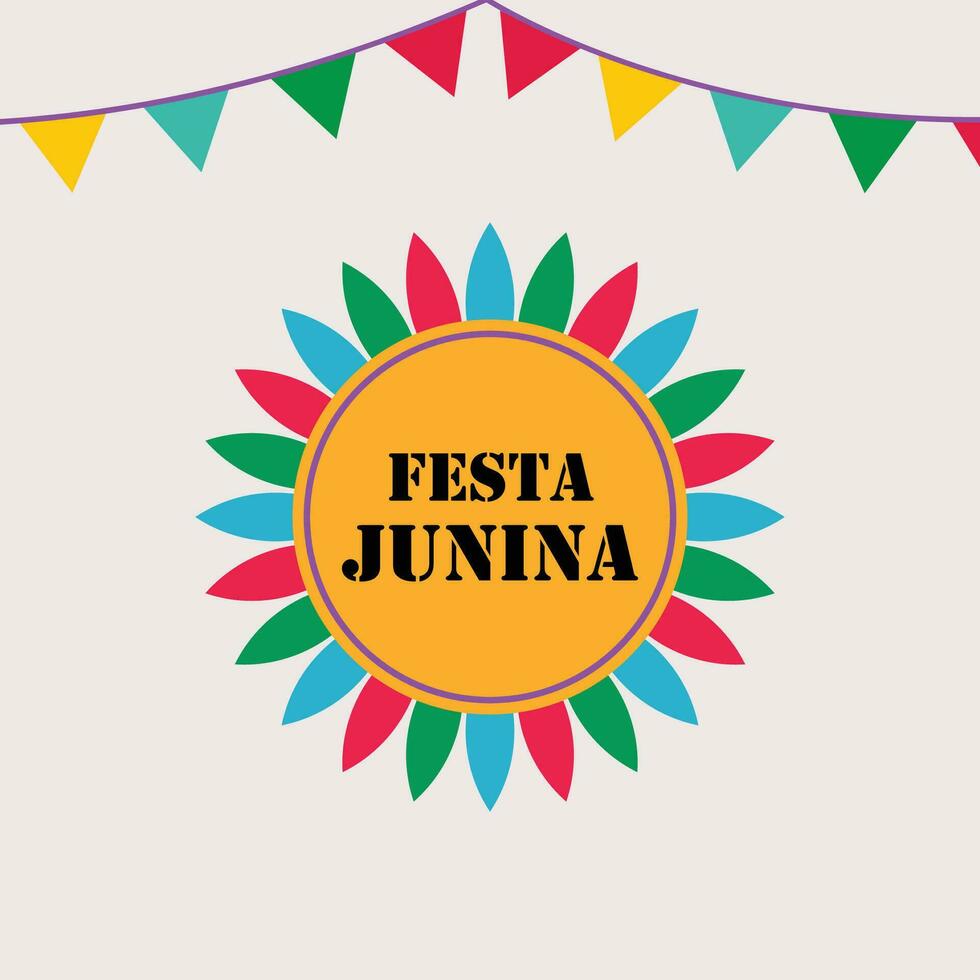 A colorful banner with the words festa on it vector