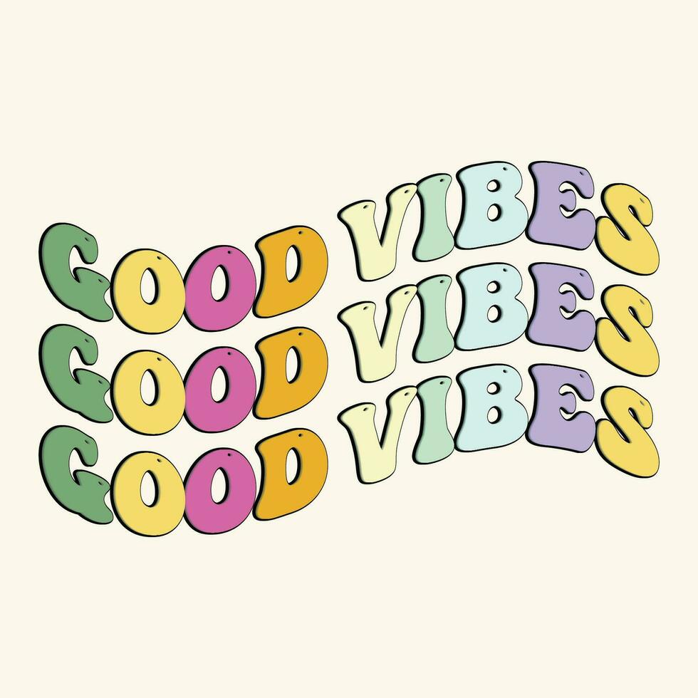 Good Vibes. Hand drawn vector illustration for your design.