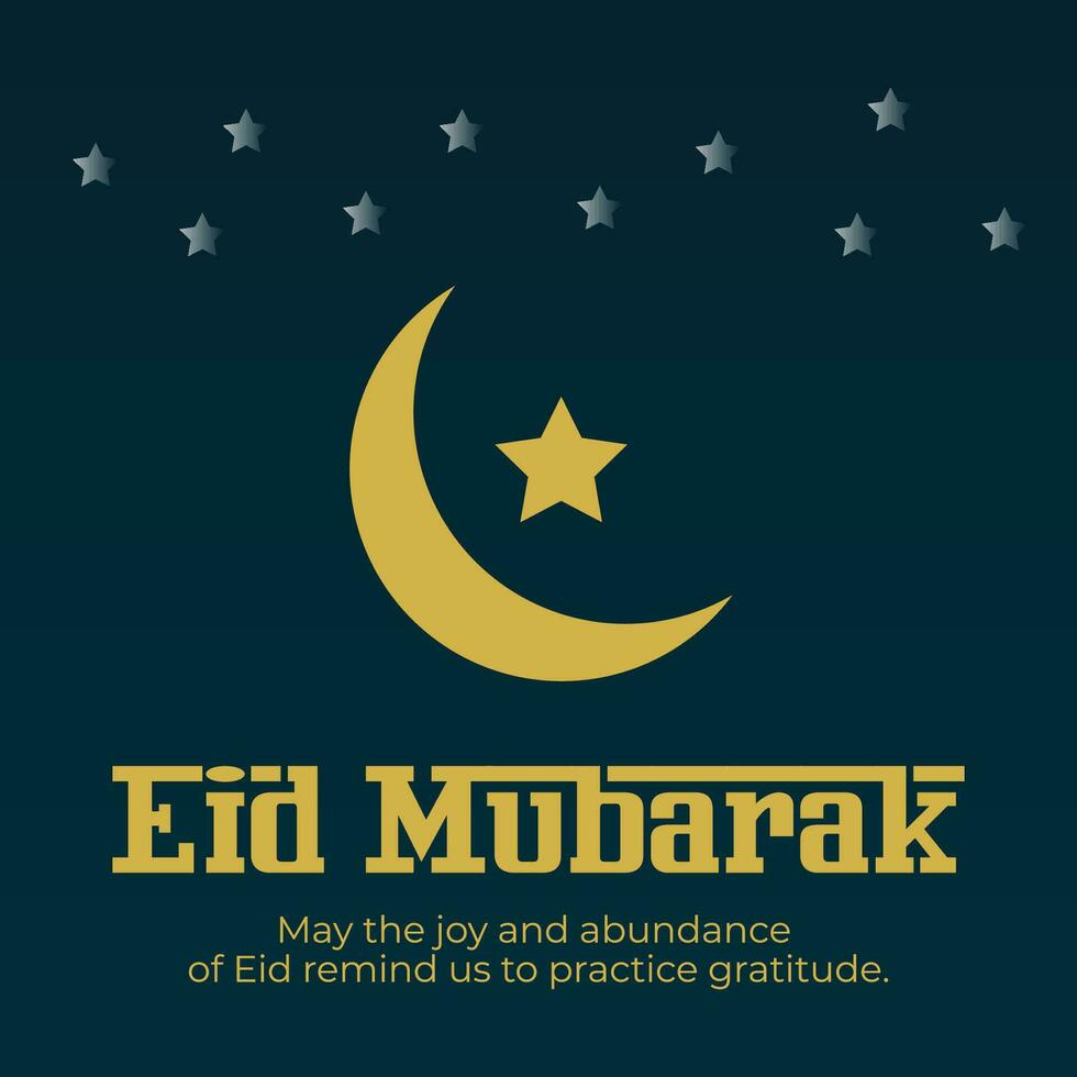 un azul antecedentes con un azul antecedentes y un estrella con el palabra eid Mubarak en eso vector