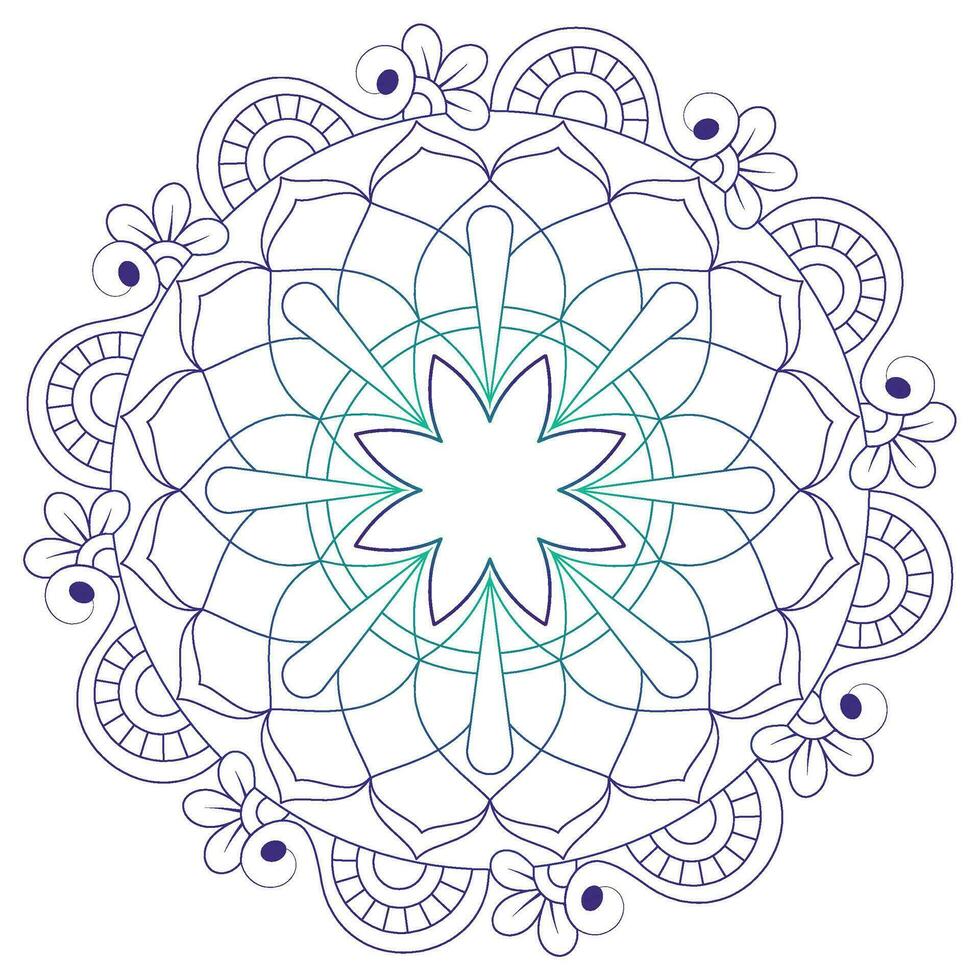 Circular Mandala Coloring page template vector