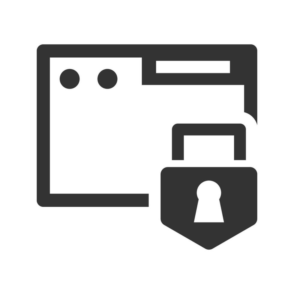 Browser lock icon vector