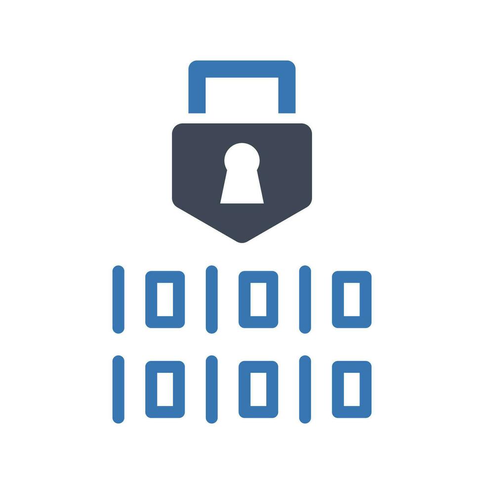 Data encryption icon vector
