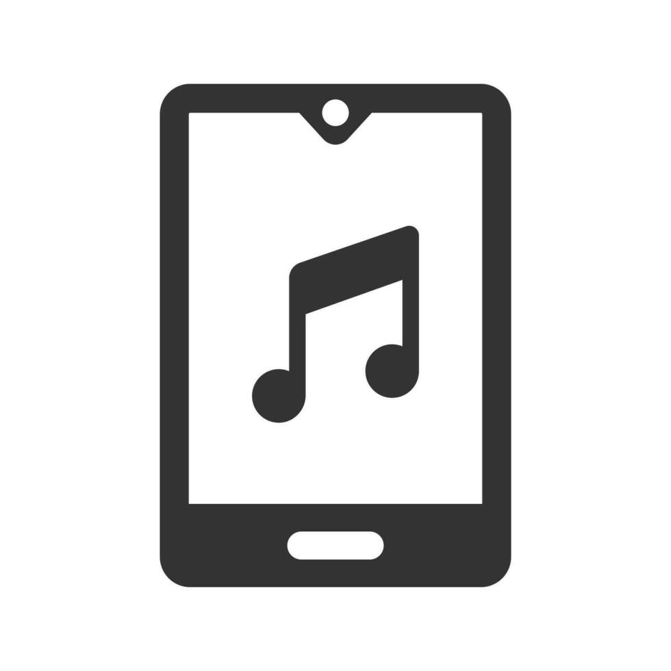 Mobile music icon vector