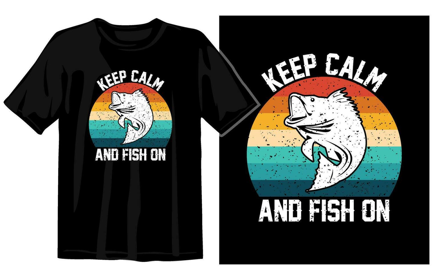 Fishing vintage t shirt design vector, vintage fishing t shirt set graphic illustration vector