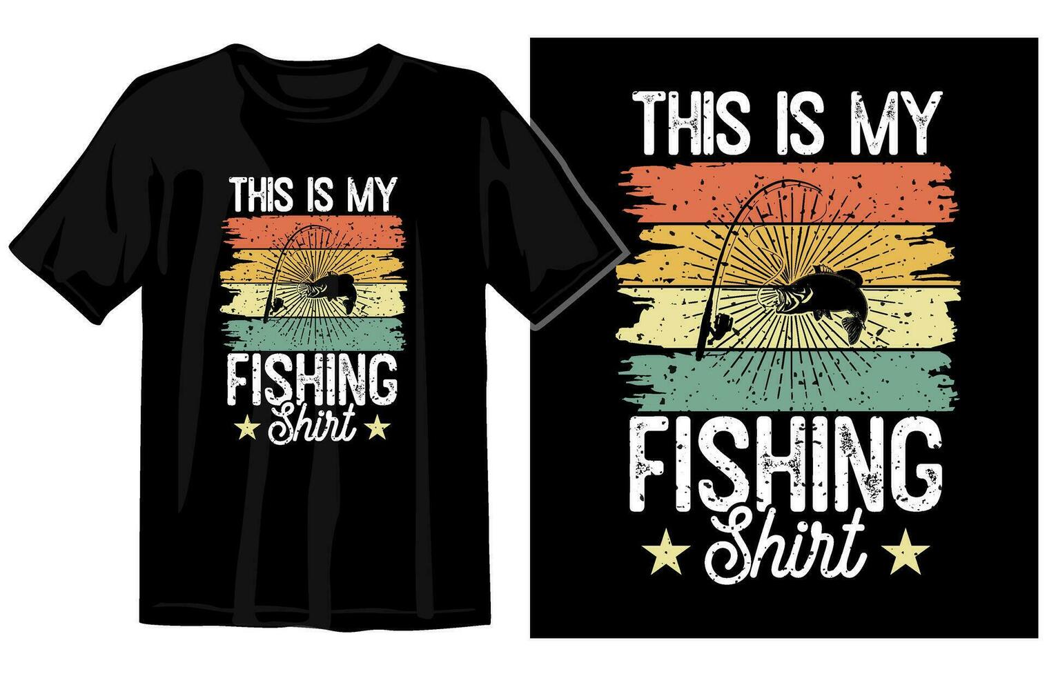 Fishing t shirt vector, Fishing vintage t shirt design, vintage fishing t shirt graphic illustration vector