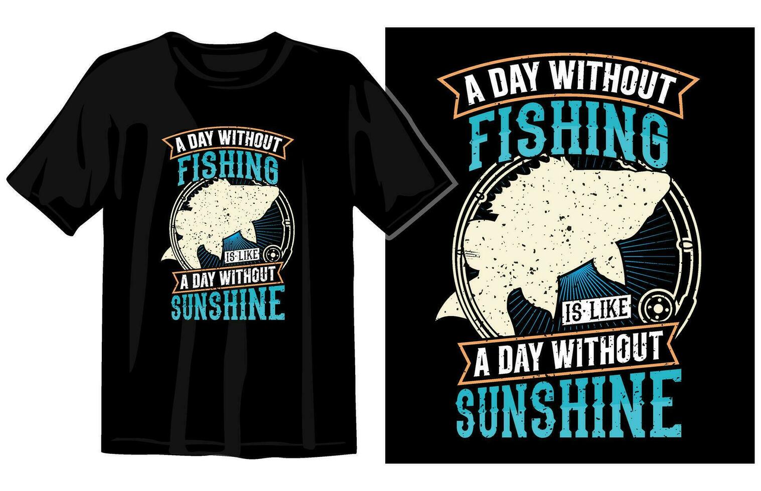 Fishing vintage t shirt design vector, vintage fishing t shirt set graphic illustration vector